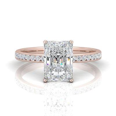 Channel Set Radiant Diamond Engagement Ring