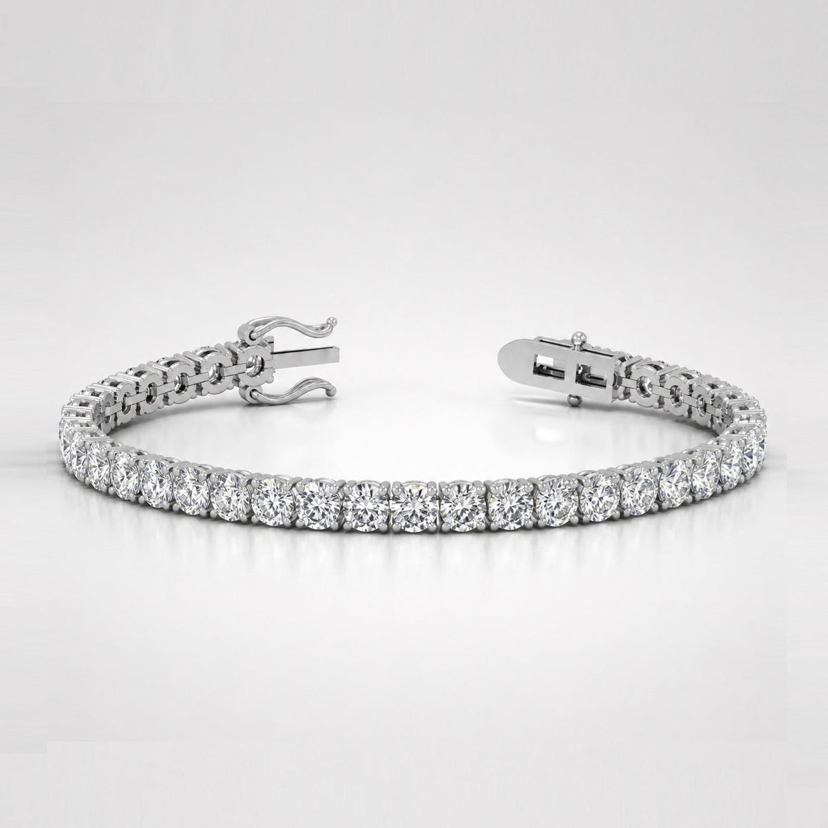 Lab Grown Round Diamond Tennis Bracelet (20.00 ct) in Platinum