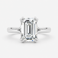 Emerald Diamond Engagement Ring Platinum Labgrown 5 Ct Solitaire