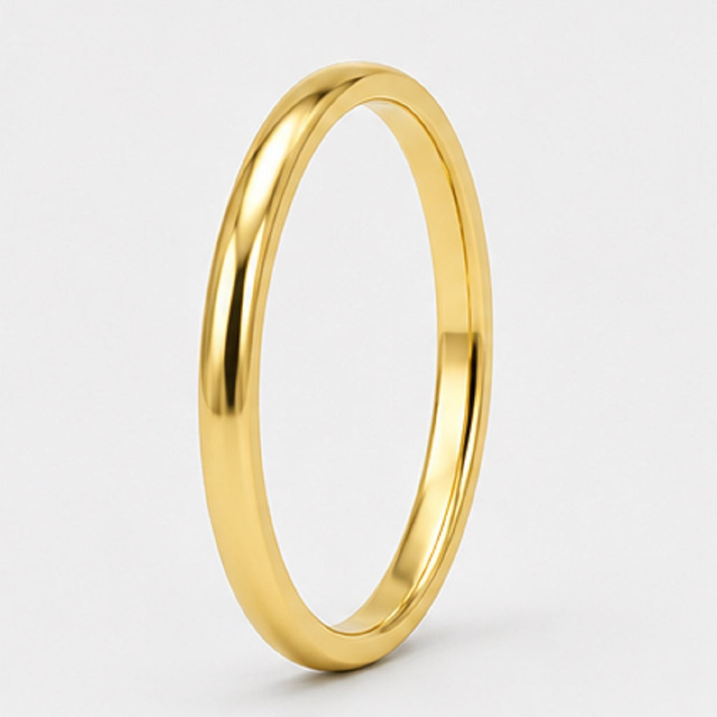 Classic D Shape 2.5mm Plain Women's Wedding Band