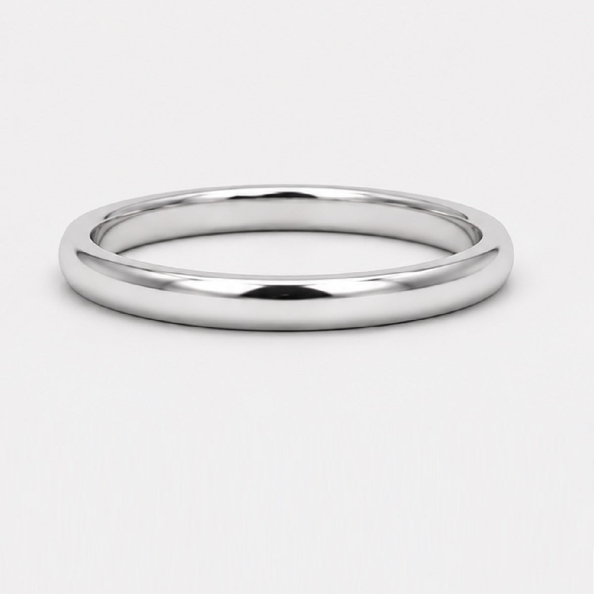 Classic D Shape 2.5mm Plain Women's Wedding Band