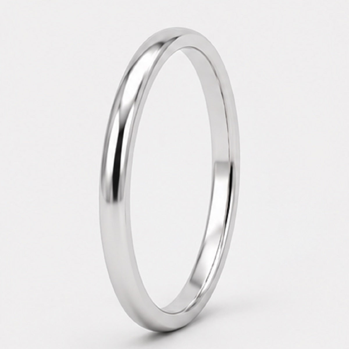 Classic D Shape 2.5mm Plain Women's Wedding Band