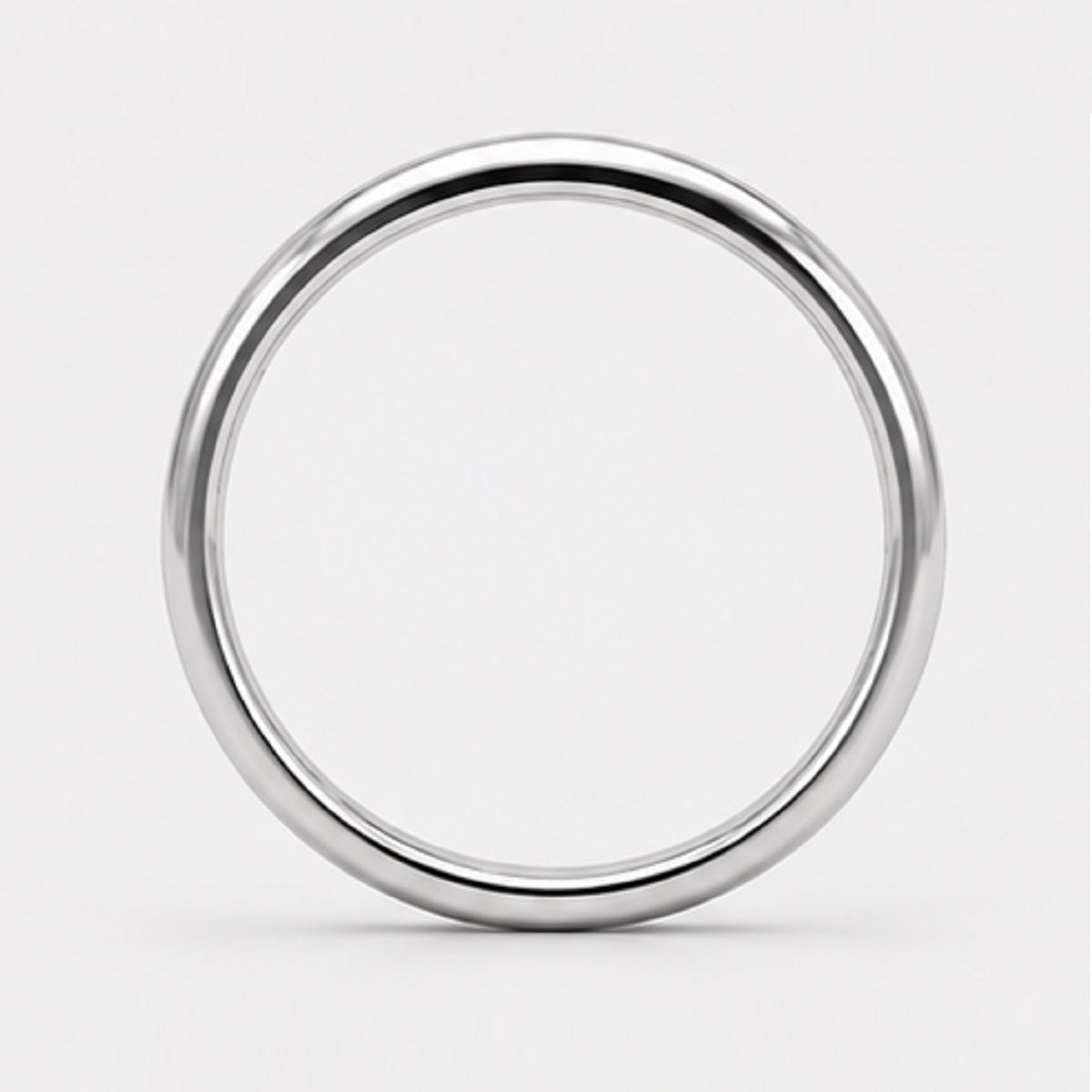 Classic D Shape 2.5mm Plain Women's Wedding Band