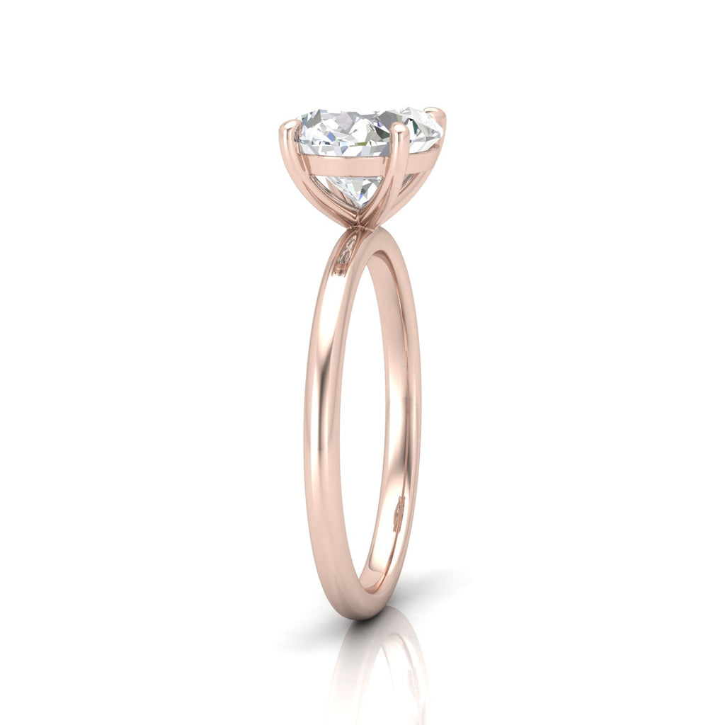 Classic East-West Solitaire Engagement Ring - Oval