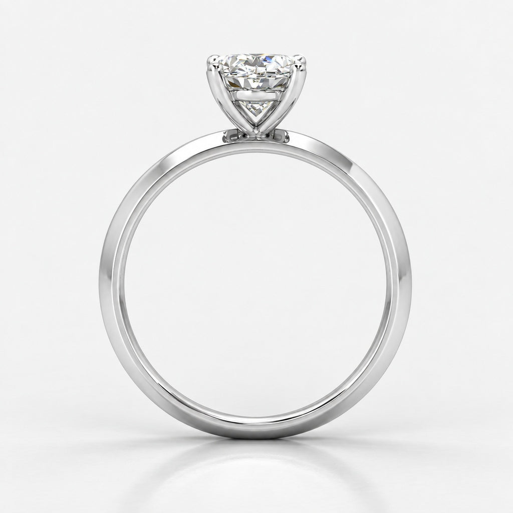 IGI Certified Oval Diamond 2.00Ct Solitaire Engagement Ring in Gold & Platinum