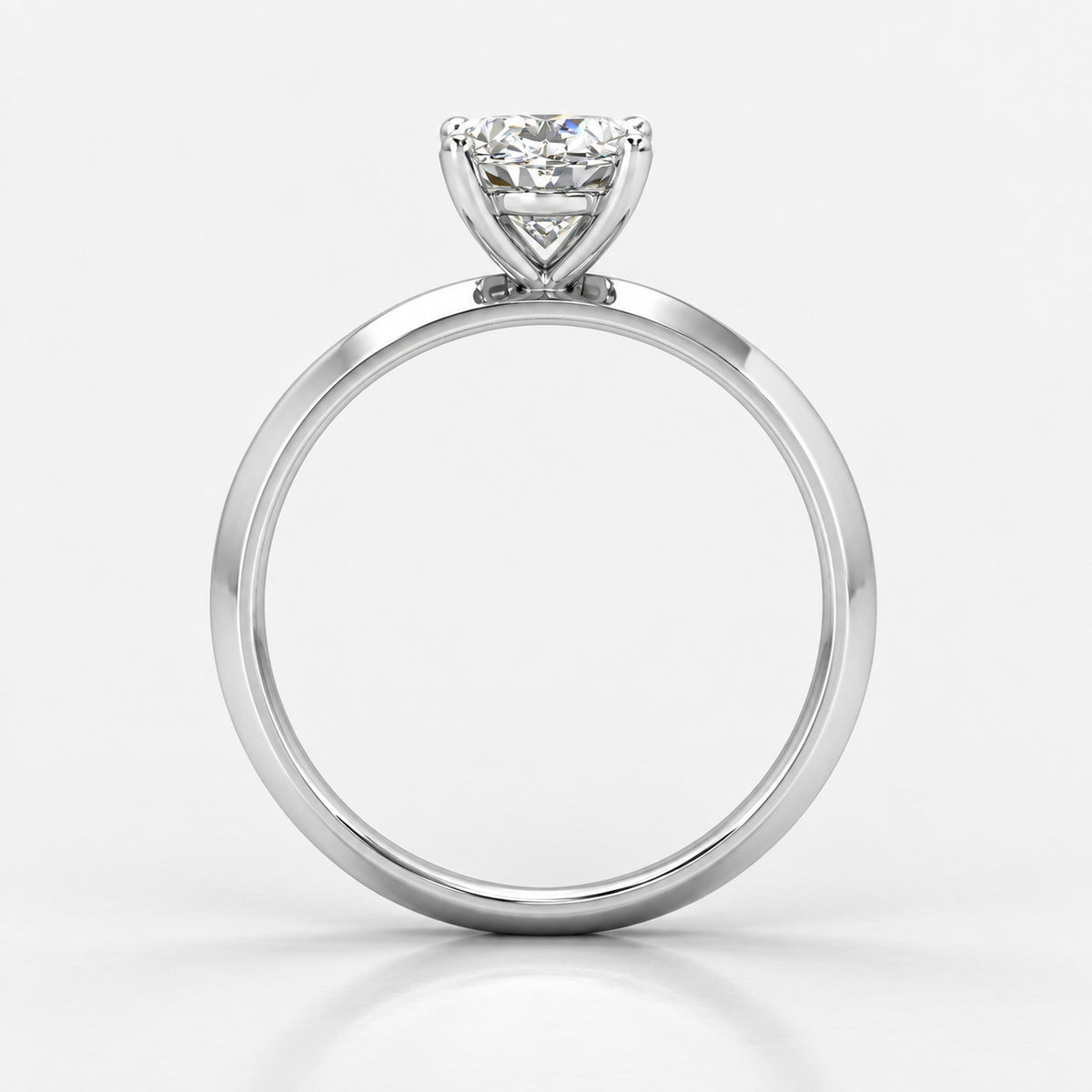 IGI Certified Oval Diamond 2.00Ct Solitaire Engagement Ring in Gold & Platinum