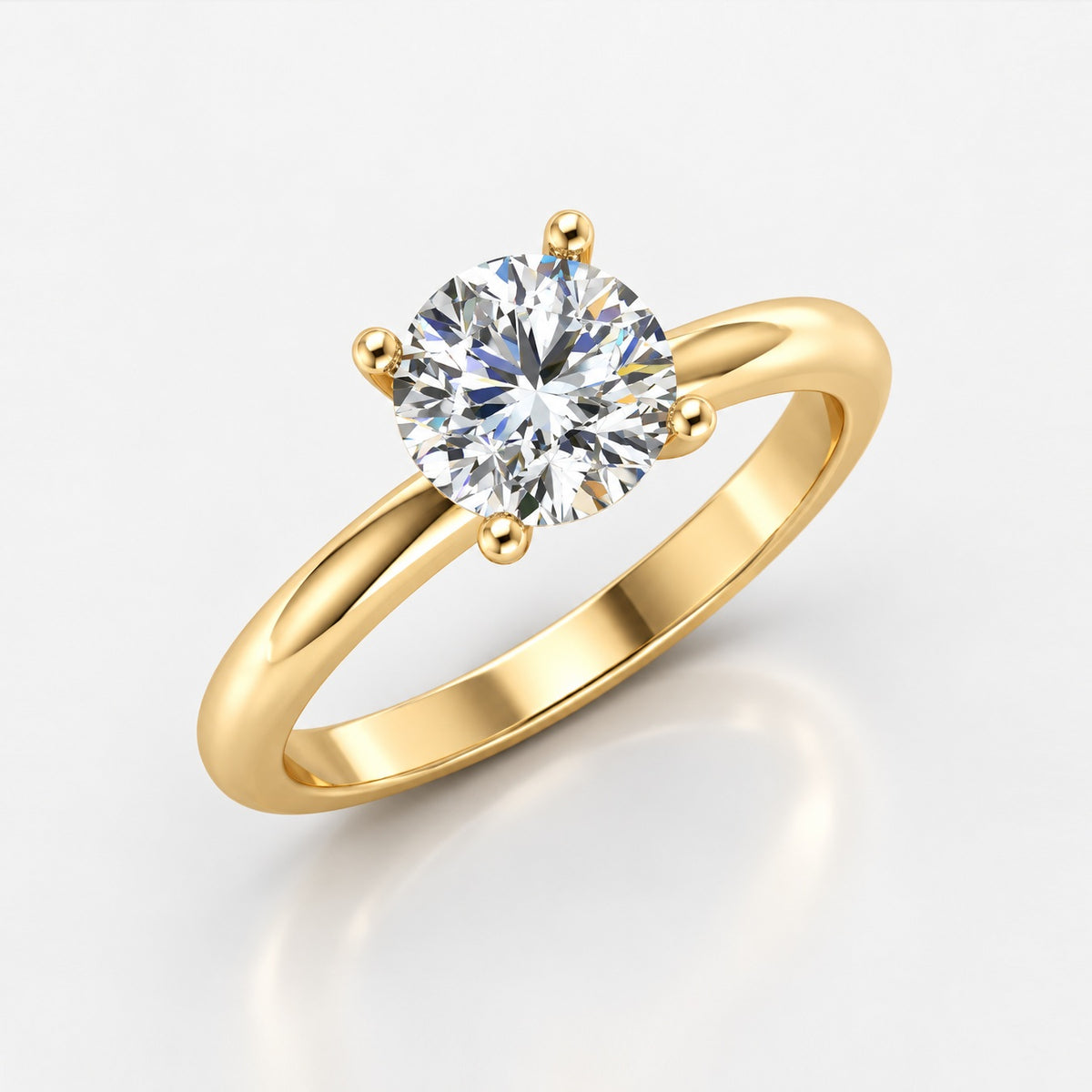 IGI Certified 2.00Ct Classic Four Prong Solitaire Engagement Ring in Gold & Platinum