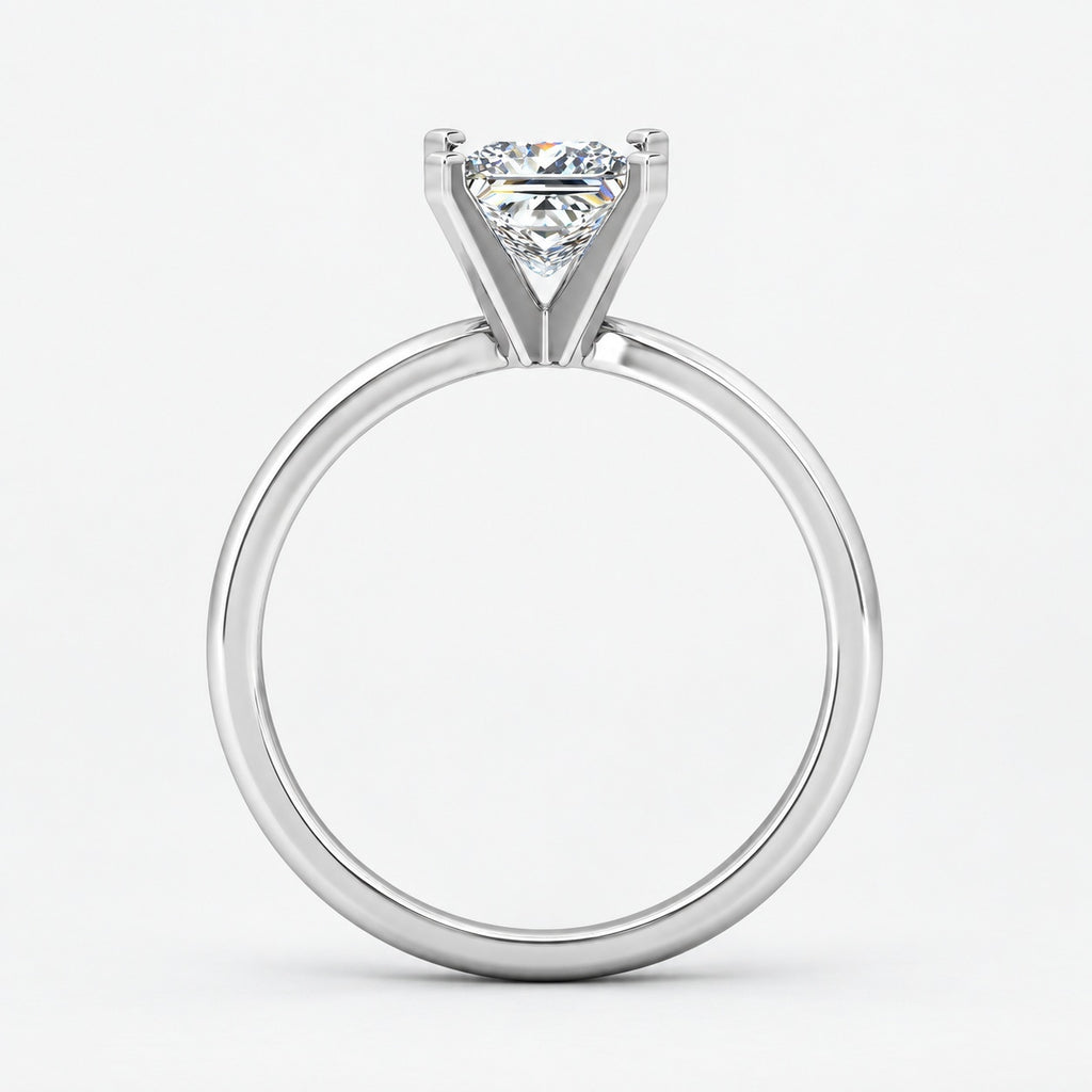 IGI Certified 2.00Ct Solitaire Engagement Women's Ring Princess Diamond in Gold & Platinum