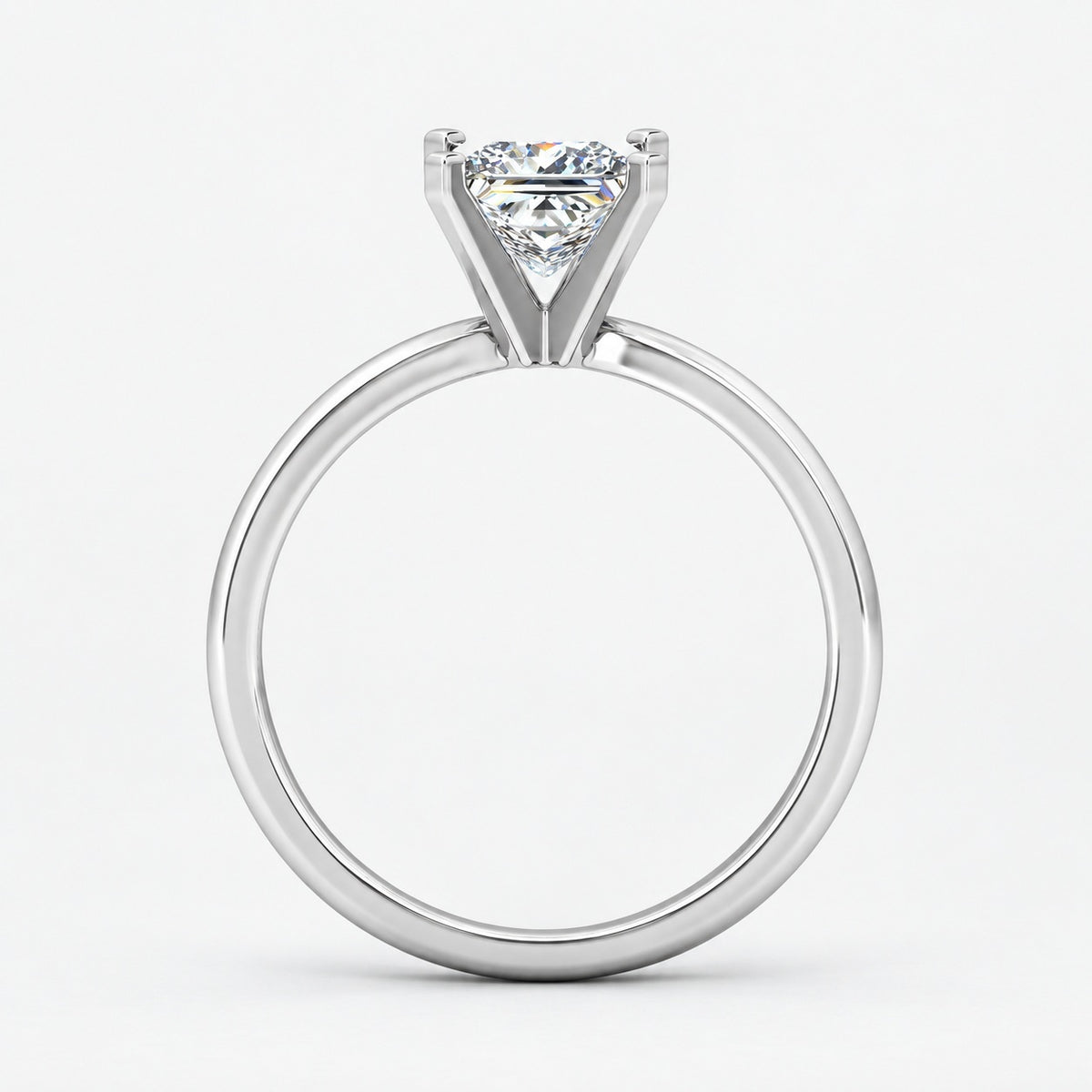 IGI Certified 2.00Ct Solitaire Engagement Women's Ring Princess Diamond in Gold & Platinum