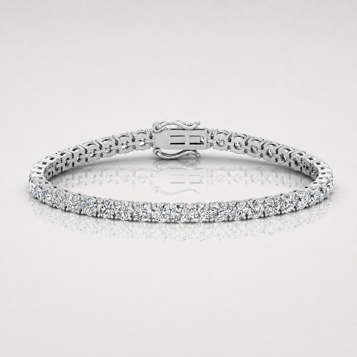 100% Natural 11.00 Carat Round Diamond D-E/VS Tennis Bracelet 950 Platinum