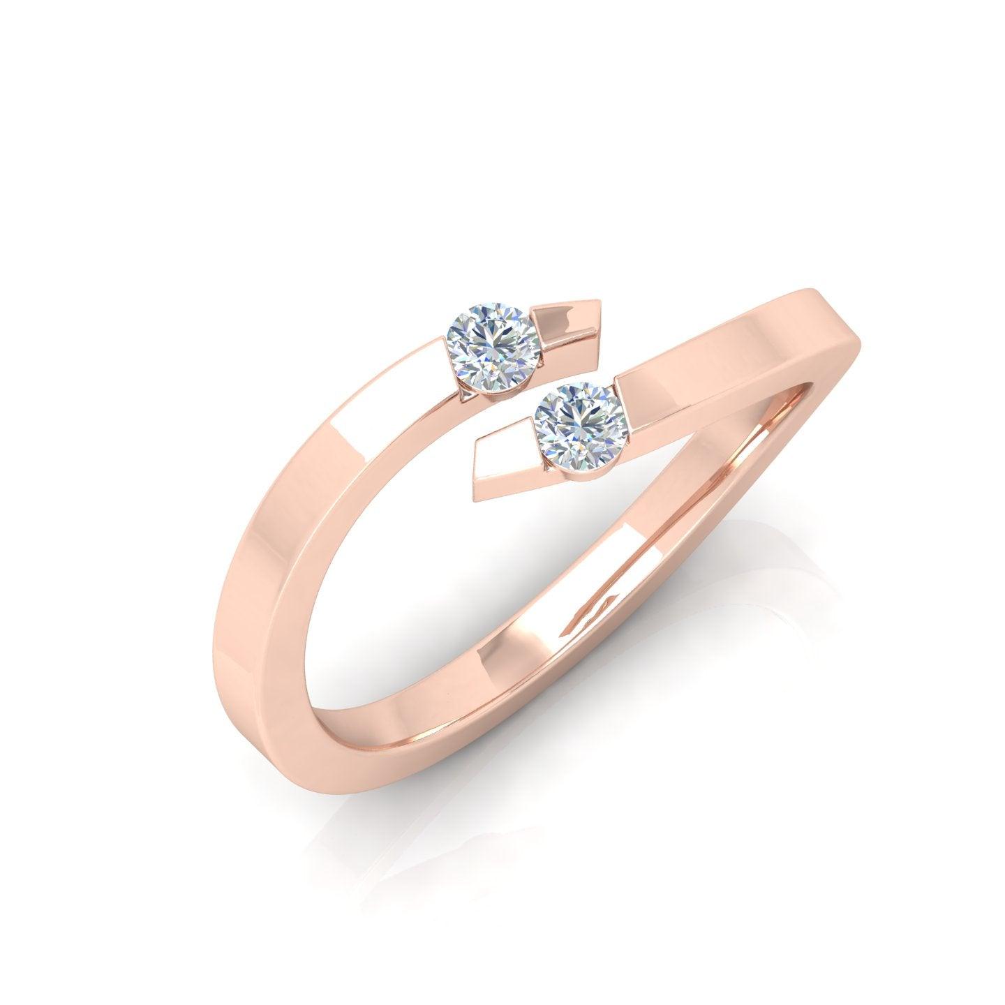 0.20 Carat D/VVS Round Diamond Solitaire Engagement Ring - amadadiamonds