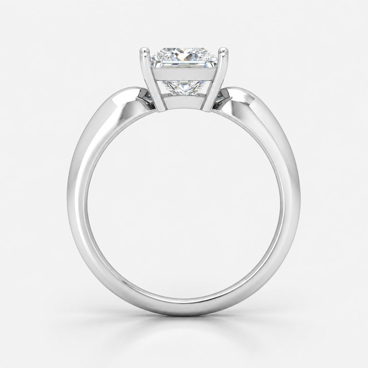 2.00Ct Solitaire Engagement Women's Ring Princess Diamond IGI Certified in Gold & Platinum