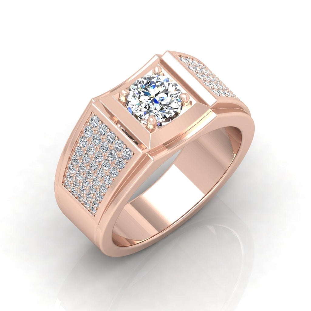 CERTIFIED F/VS 1.50CT ROUND DIAMOND SOLITAIRE WITH ACCENTS ENGAGEMENT RING FOR HIM