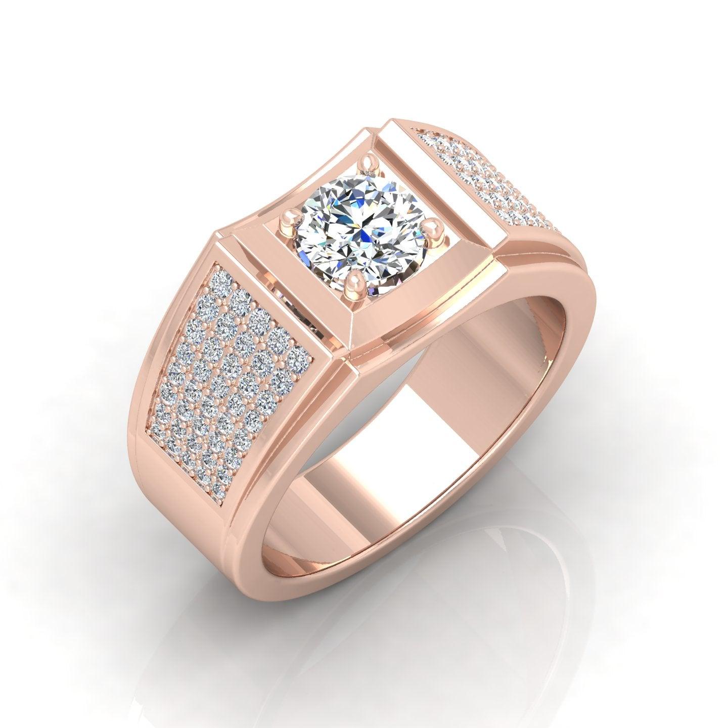 CERTIFIED F/VS 1.50CT ROUND DIAMOND SOLITAIRE WITH ACCENTS ENGAGEMENT RING FOR HIM