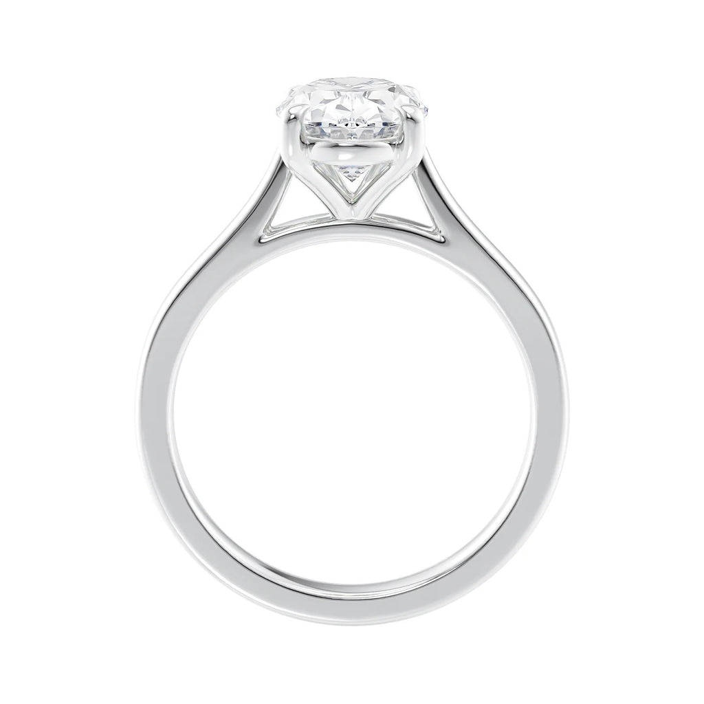 CLEARANCE ! IGI Certified E/VS 6.00Ct Lab Oval Diamond Solitaire Engagement Ring, Platinum / 18K Gold