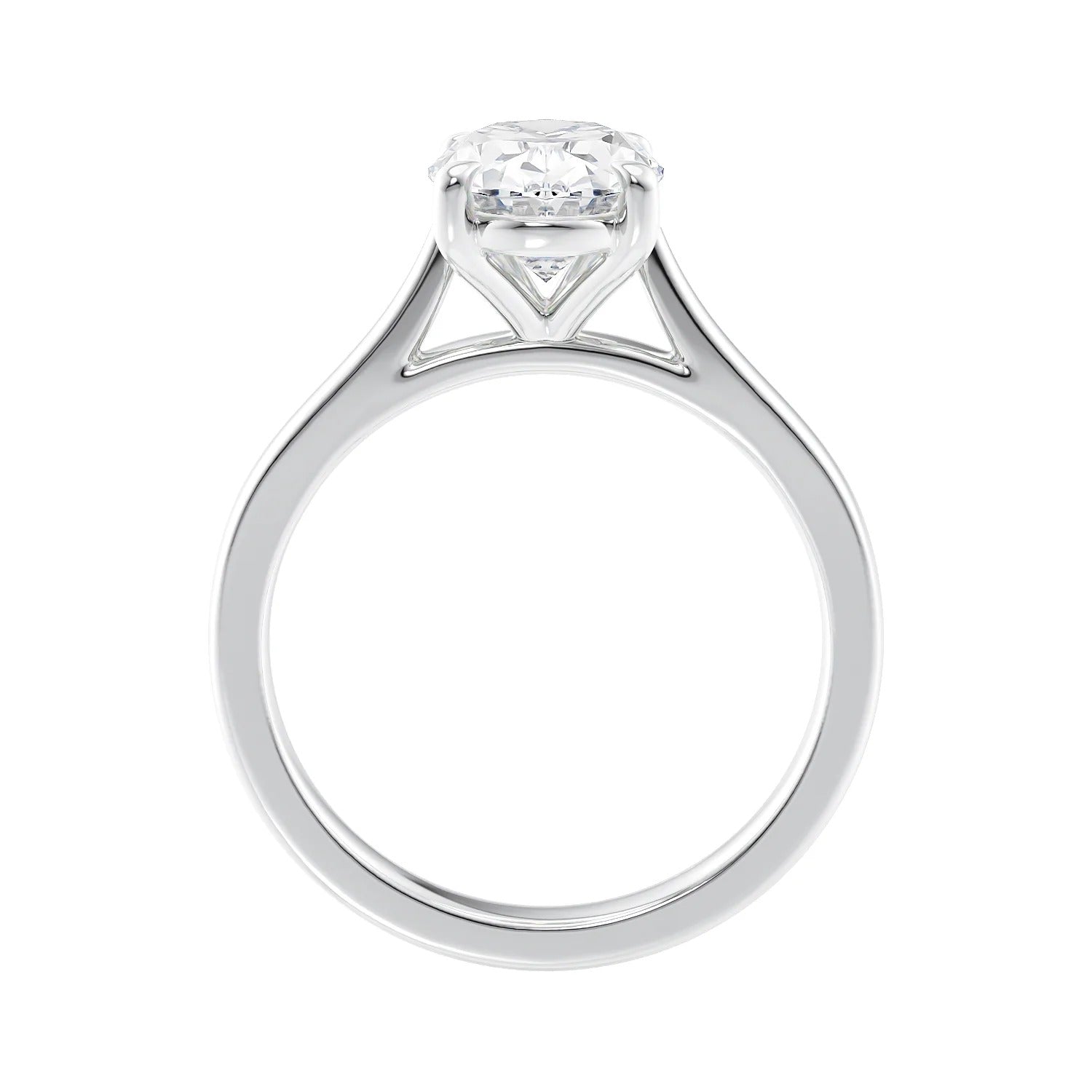 CLEARANCE ! IGI Certified E/VS 6.00Ct Lab Oval Diamond Solitaire Engagement Ring, Platinum / 18K Gold