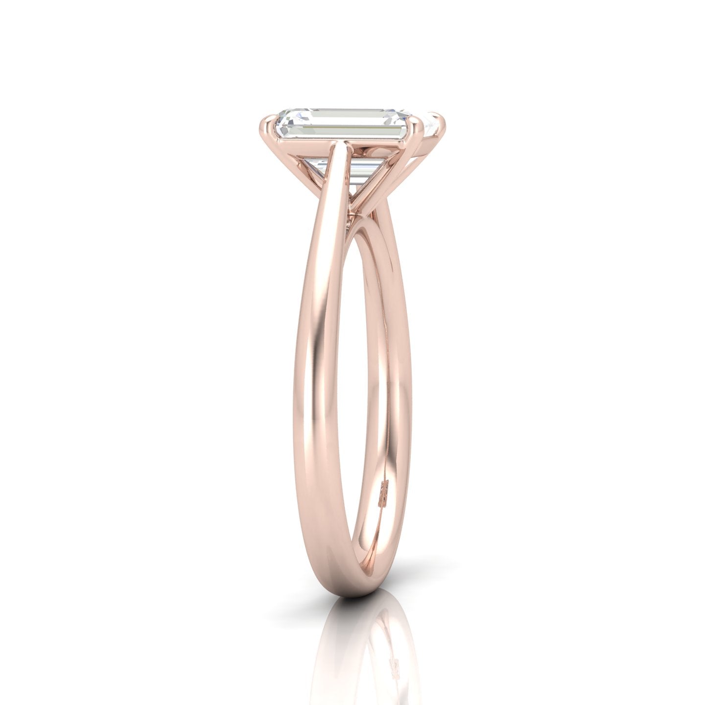 Radiant Diamond Cathedral Solitaire Ring