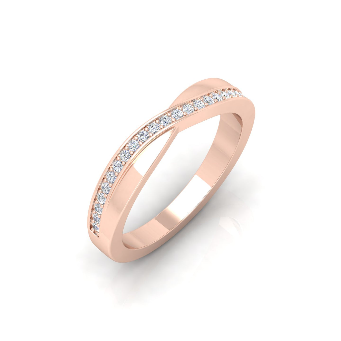 round diamond half eternity wedding ring gift