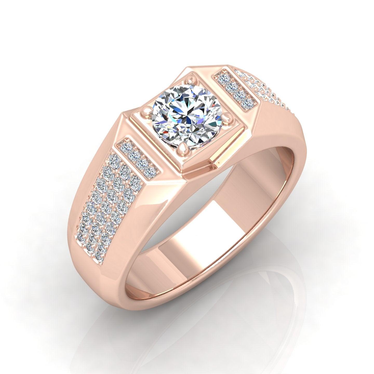 CERTIFIED F/VS 1.50CT ROUND DIAMOND SOLITAIRE WITH ACCENTS ENGAGEMENT RING FOR HIM