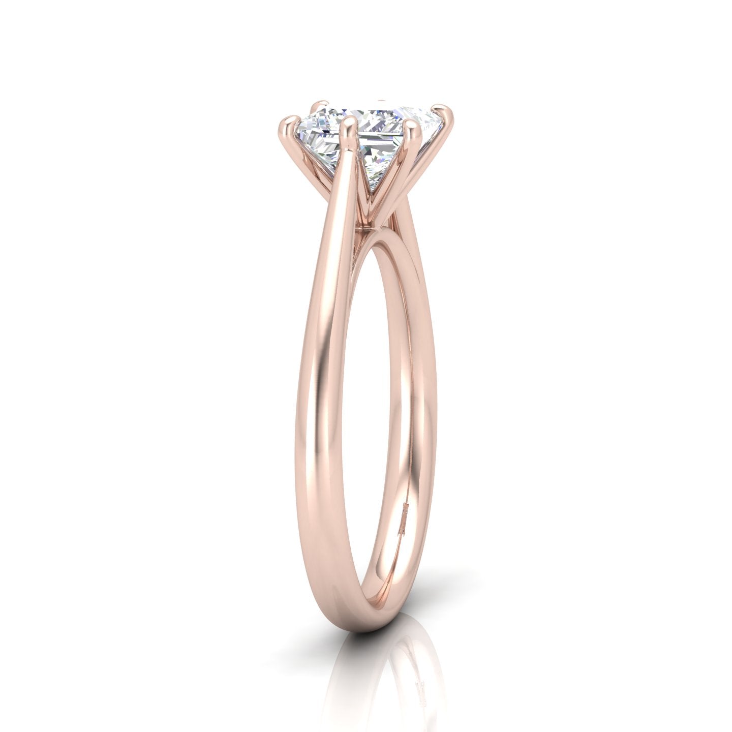 Princess Diamond Cathedral Solitaire Ring