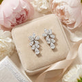 2.50 Carat D/VS Multi Shape Lab Grown Diamond Dangle Earrings White Gold - Screw Back