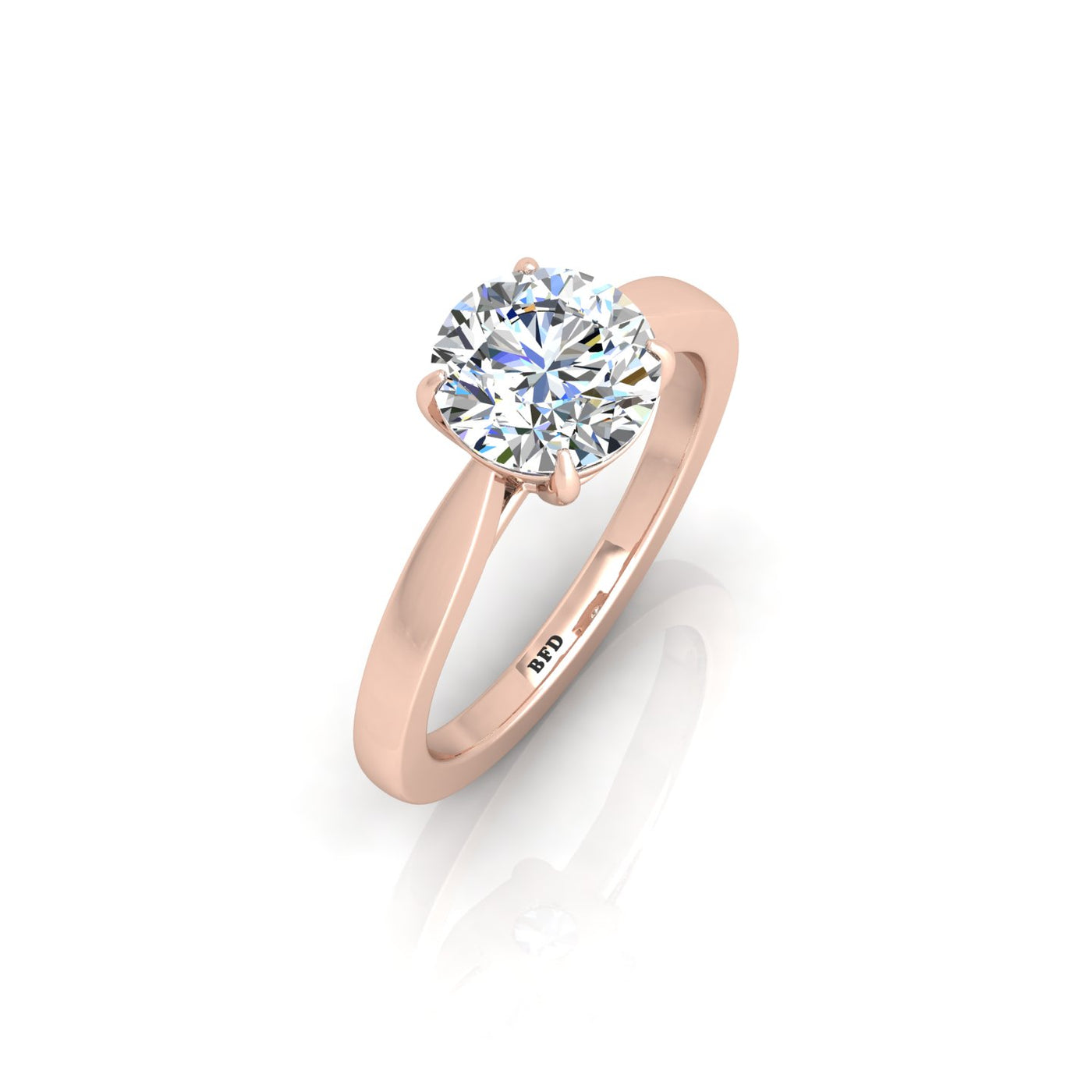 1.00 Carat D/VS Lab Round Diamond Solitaire Engagement Ring For Women