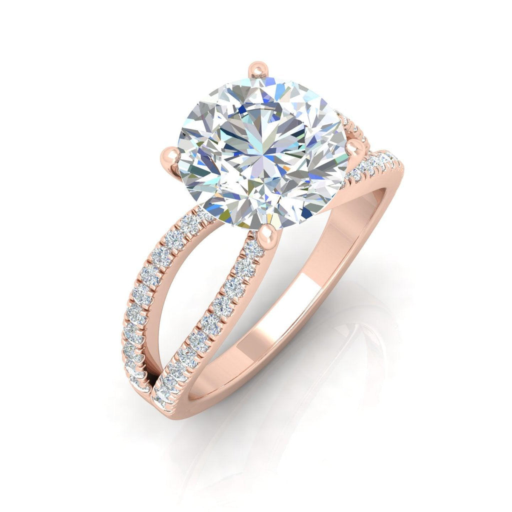 Last Piece IGI Certified 6.50Ct Huge Round Diamond Split Shank Engagement Ring in Platinum