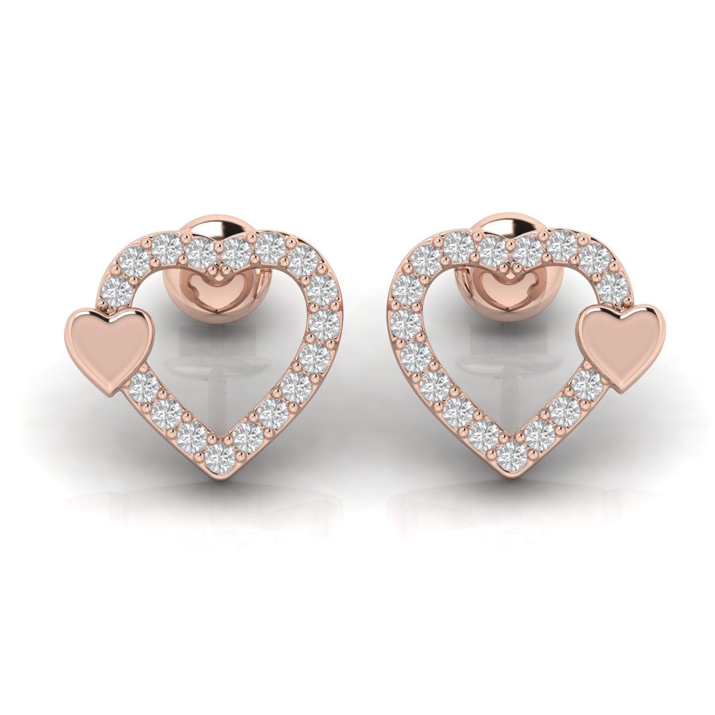 Rose Gold Diamond Earrings