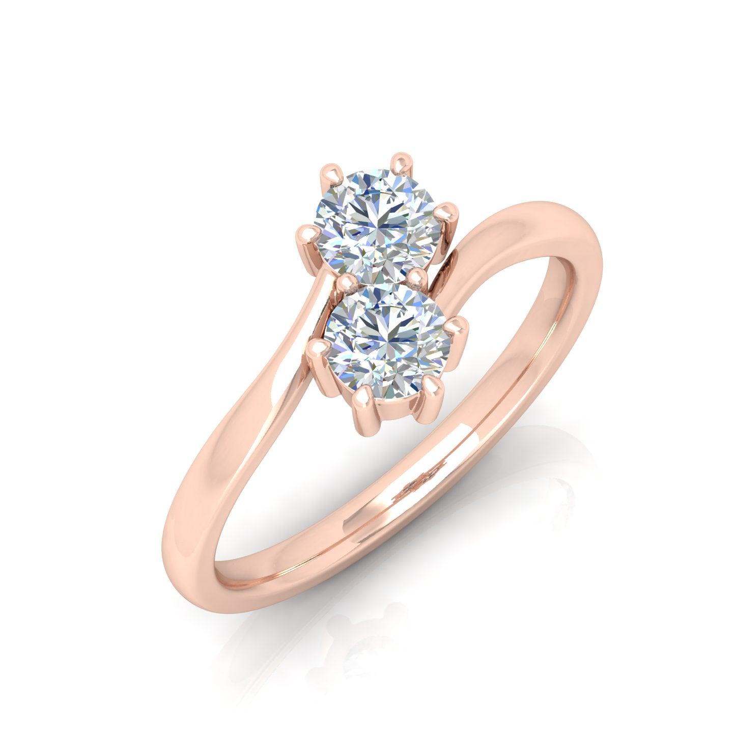 2.00 Carat D/VS IGI Certified Classic Round Diamond Solitaire Toi-Moi Engagement Ring - amadadiamonds