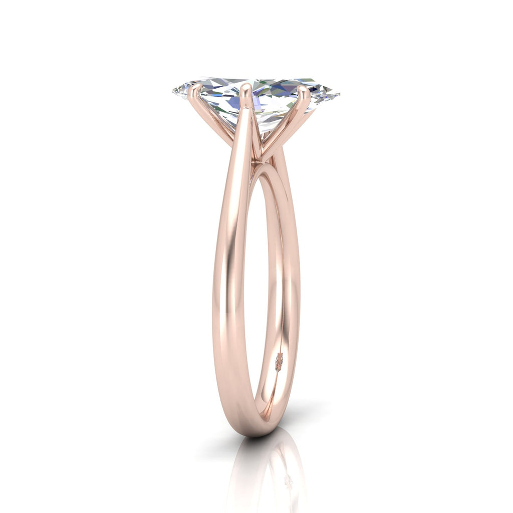 Marquise Diamond Cathedral Solitaire Ring