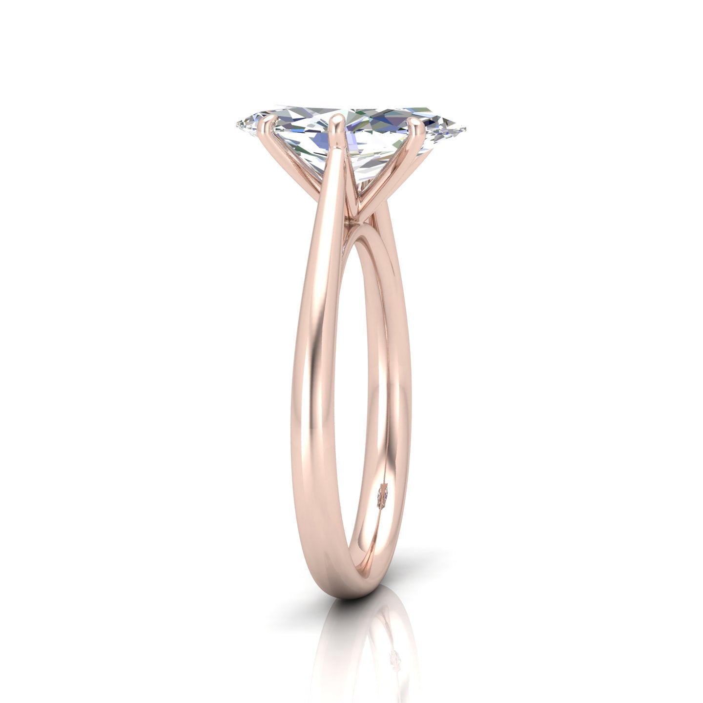 Marquise Diamond Cathedral Solitaire Ring