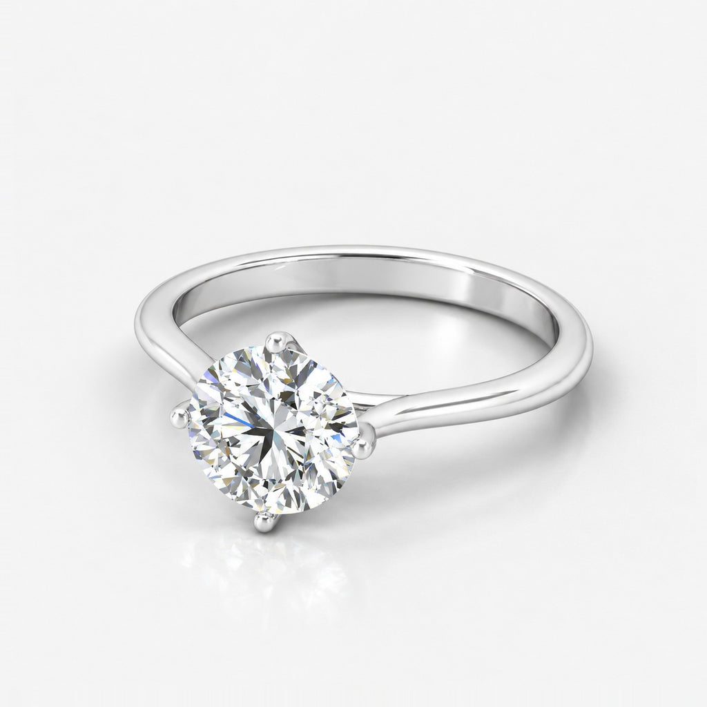 IGI Certified 1.00 Carat E/VS Round Solitaire Claw Set Engagement Ring in Gold & Platinum