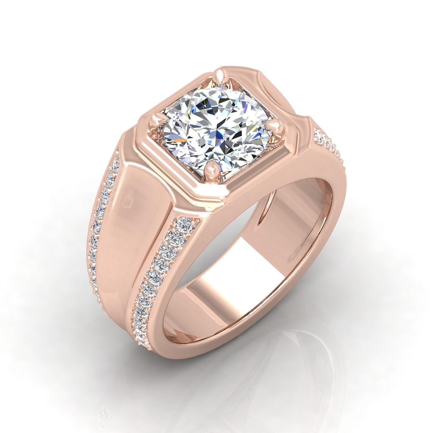 Certified F/VS 1.10Ct Single Diamond Mens Solitaire Ring