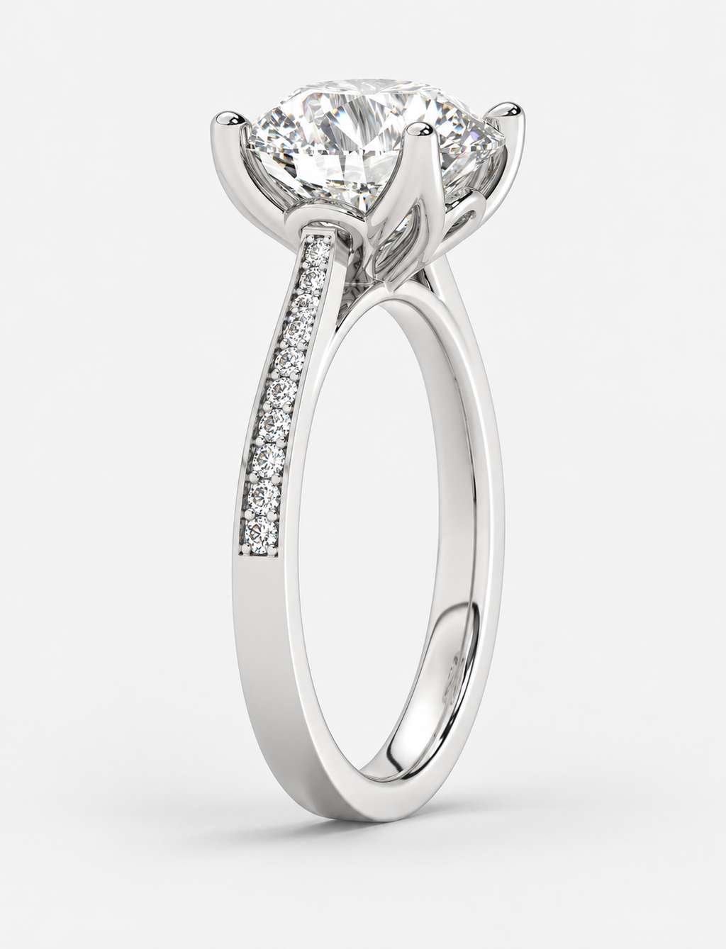 5.15CT Lab Grown Solitaire Round Diamond Engagement Ring Platinum