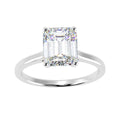 Clearance ! E/VS Emerald Lab Diamond Solitaire Ring in Platinum