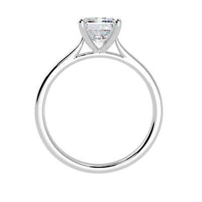 Best Offer ! F/VS 5.00 Ct Emerald Lab Diamond Solitaire Ring in Platinum