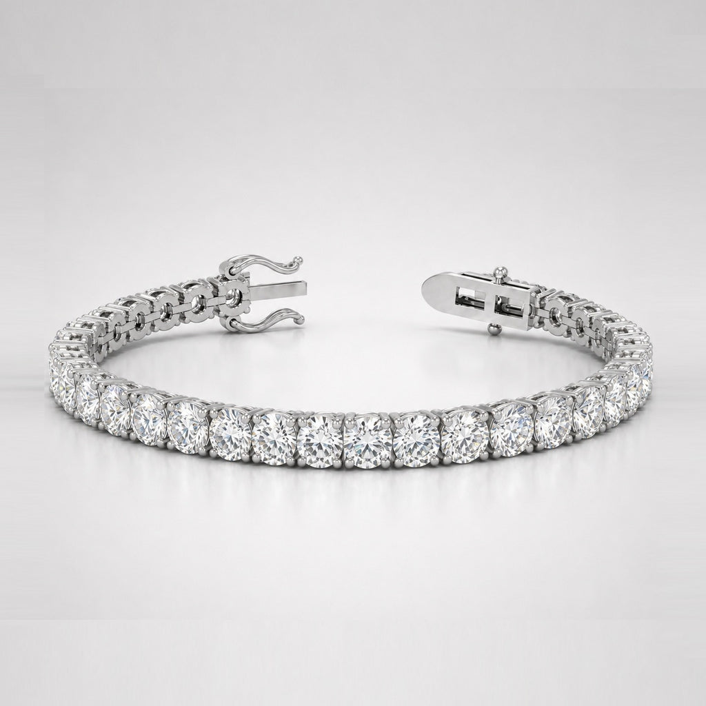 35.00ct D/VS Round Lab Grown Diamond Tennis Bracelet in Platinum
