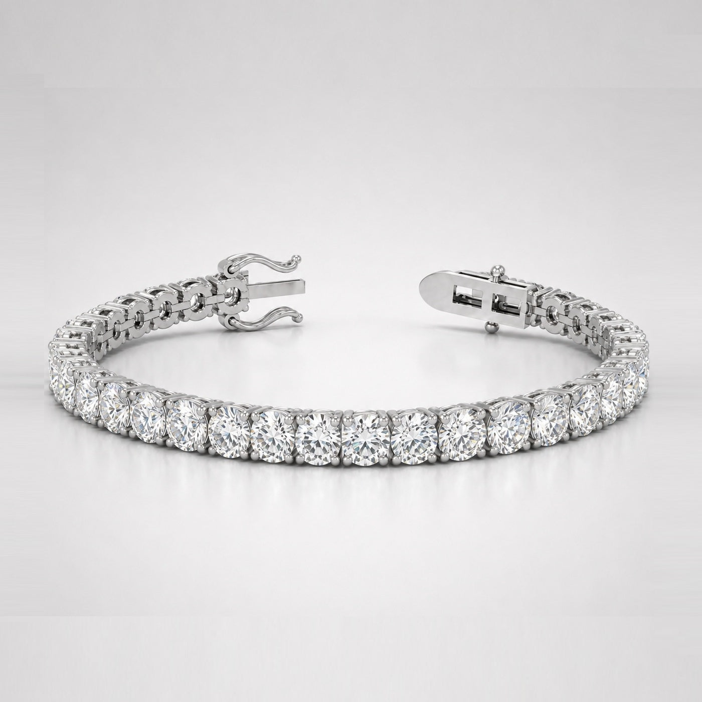 35.00ct D/VS Round Lab Grown Diamond Tennis Bracelet in Platinum