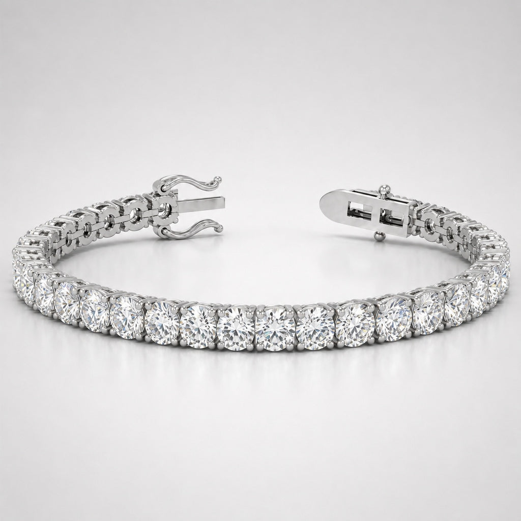 Round Diamond Tennis Bracelet (3.00–40.00ct TW) in Platinum