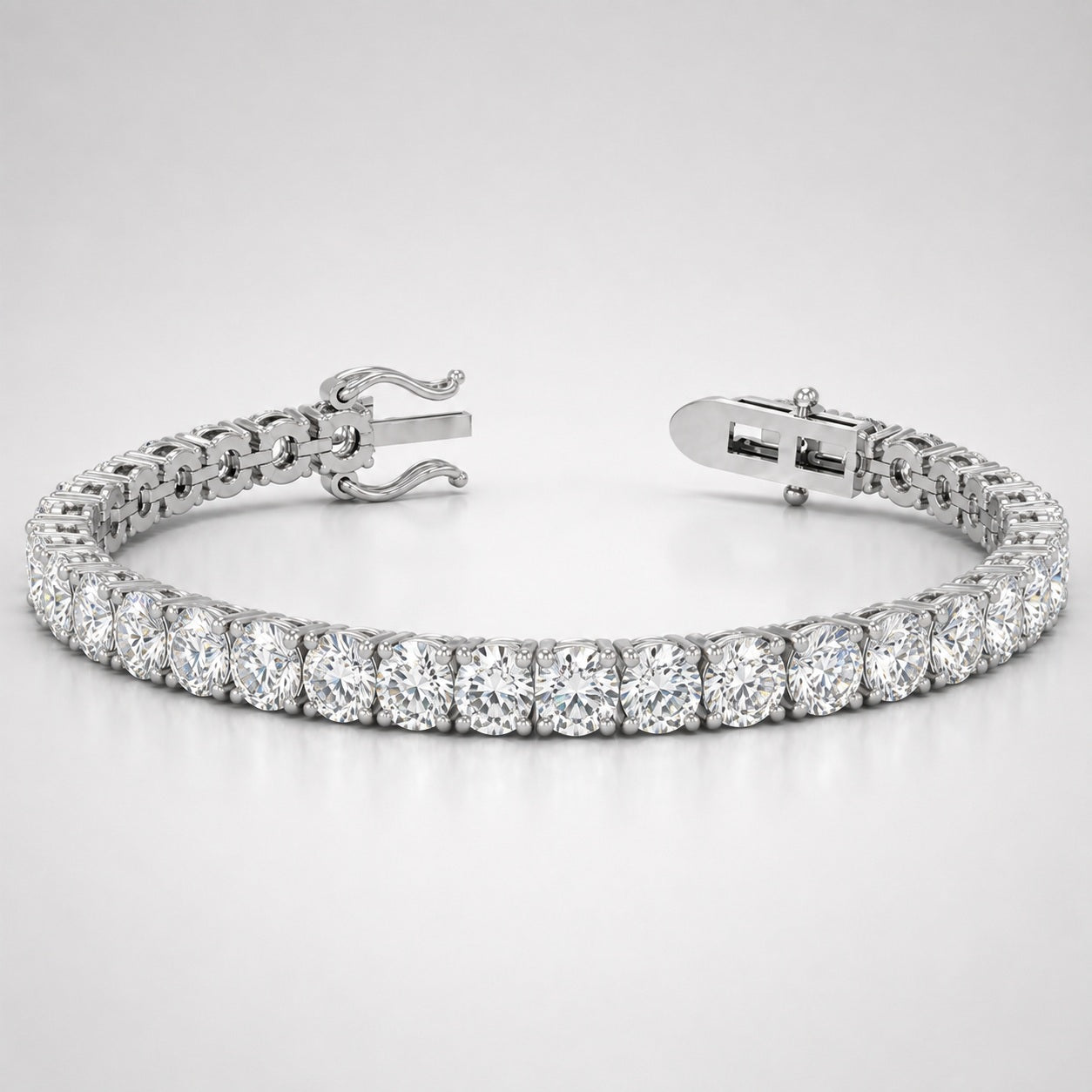 Round Diamond Tennis Bracelet (3.00–40.00ct TW) in Platinum