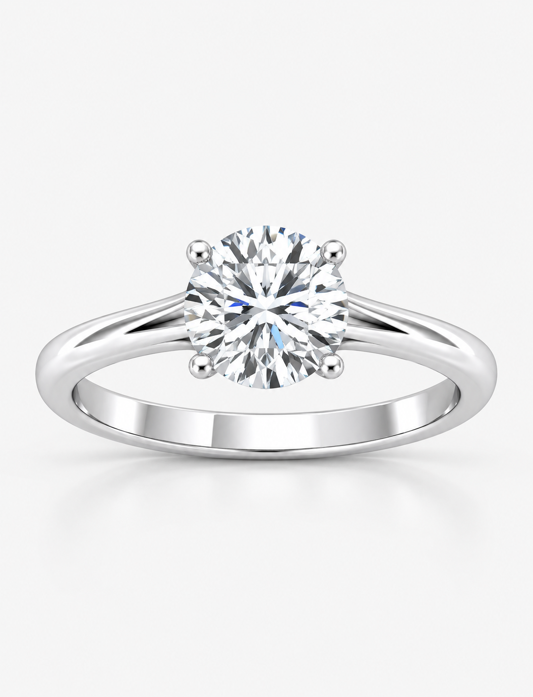 IGI Certified 2.00Ct Classic Four Prong Solitaire Engagement Ring in Gold & Platinum