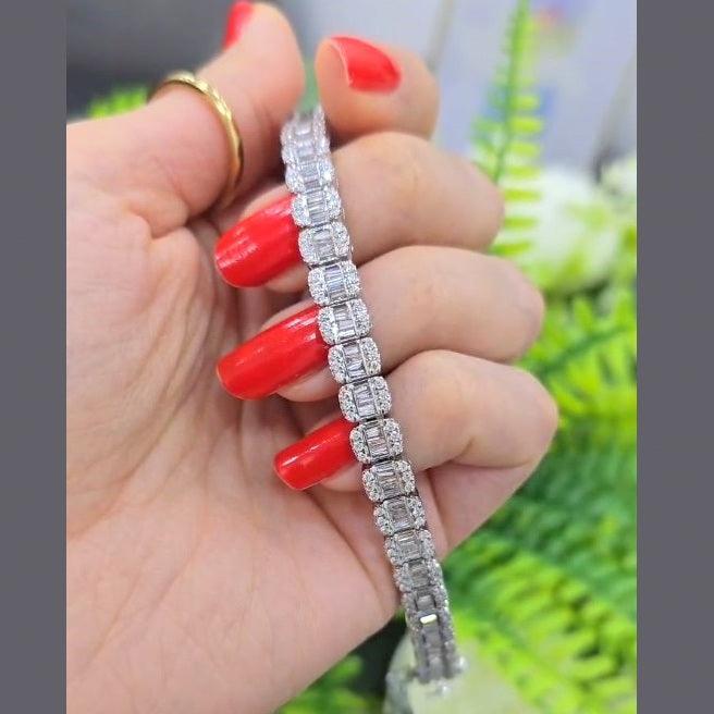 5.00ct Round Diamond Tennis Bracelet - 9k White Gold / 9k Yellow Gold / 9k Rose Gold