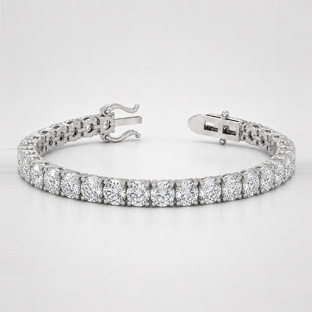 Round Diamond Tennis Bracelet (3.00–40.00ct TW) in Platinum