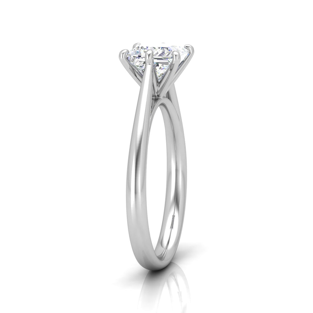 Princess Diamond Cathedral Solitaire Ring