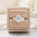 IGI Lab Oval & Baguette Diamond Three Stone Engagement Ring - E/VS