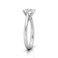 Cushion Diamond Cathedral Solitaire Ring