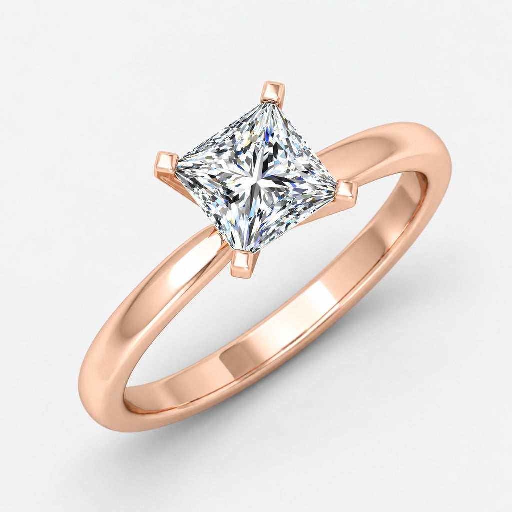 IGI Certified 2.00Ct Solitaire Engagement Women's Ring Princess Diamond in Gold & Platinum