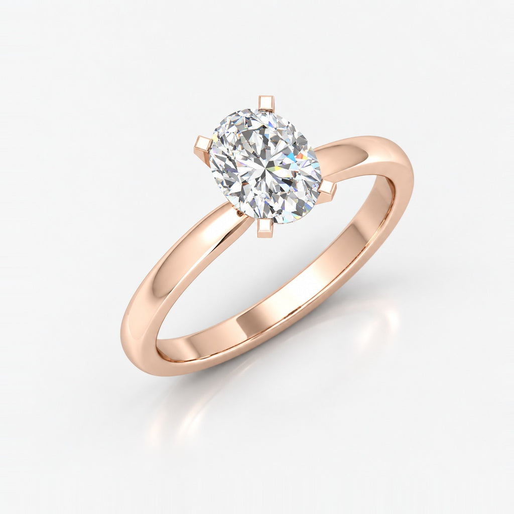 IGI Certified Oval Diamond 2.00Ct Solitaire Engagement Ring in Gold & Platinum