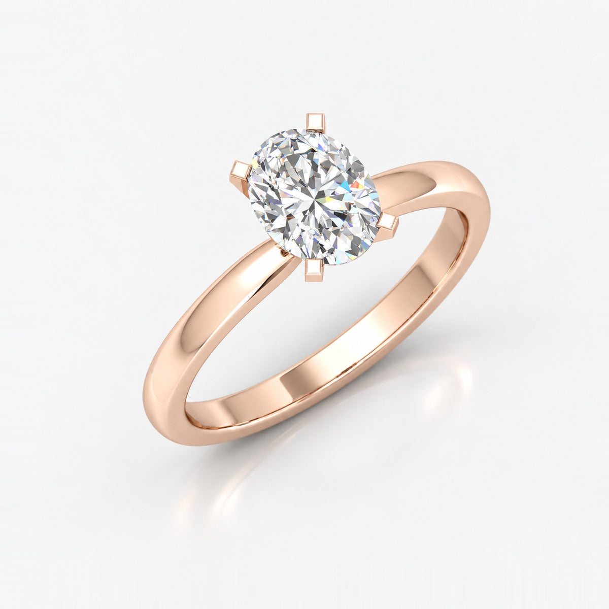 IGI Certified Oval Diamond 2.00Ct Solitaire Engagement Ring in Gold & Platinum