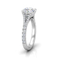 Julie Round Diamond Split Shank Engagement Ring